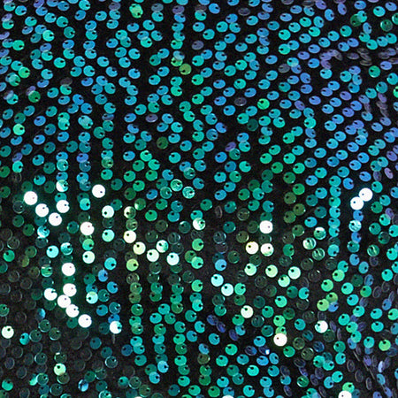 Gabby Mini Dress in Sequin Green Iridescent