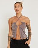 image of Hiriko Halter Top in Charcoal