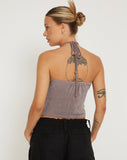 image of Hiriko Halter Top in Charcoal