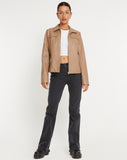 image of Jaga Jacket in PU Tan