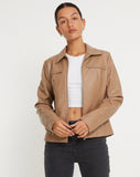 image of Jaga Jacket in PU Tan