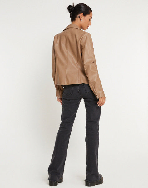 image of Jaga Jacket in PU Tan