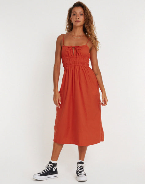 image of Jayko Midi Dress in Orange