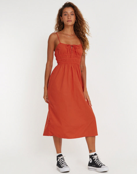 image of Jayko Midi Dress in Orange