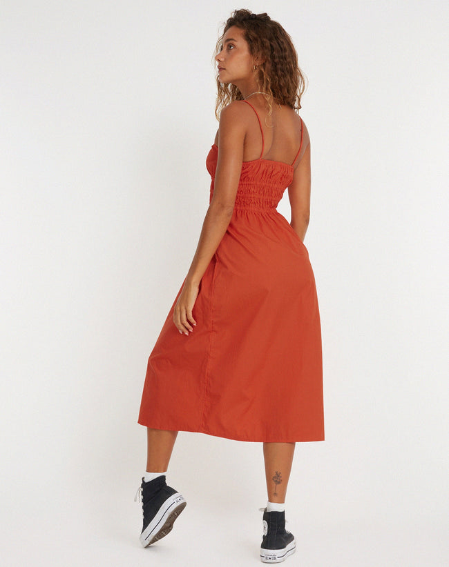 image of Jayko Midi Dress in Orange