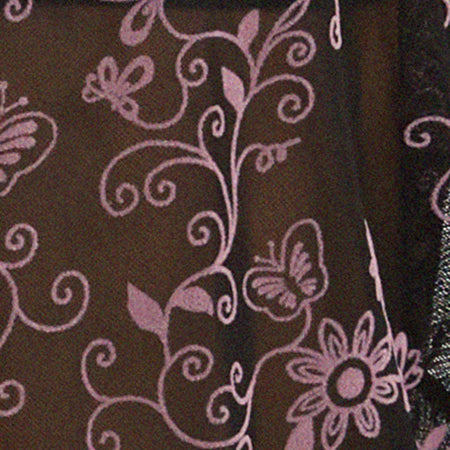 Leon Cardi in Butterfly Vine Flock Black and Pink