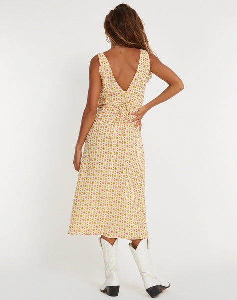 image of Lisheva Midi Dress in Daisy Chain Cream