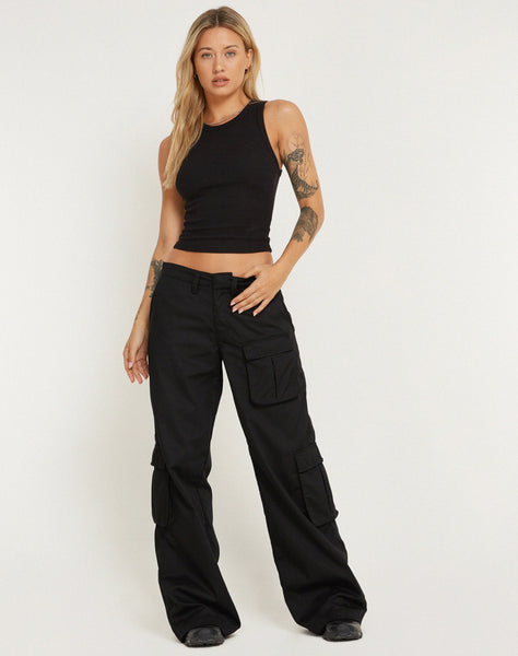 image of Lovis Cargo Trouser in Black