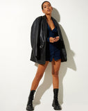 Image of Luiza Mini Dress in Rib Navy