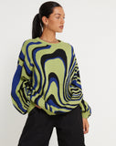 Image of Mably Oversized Jumper in Mega Ripple Green