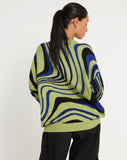 Image of Mably Oversized Jumper in Mega Ripple Green