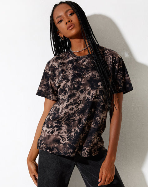 Image of Oversize Basic Tee in Oil Smoke