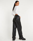 Image of MOTEL X OLIVIA NEILL Parallel Trouser in Pu Black