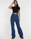 Image of Retro Pocket Flare Jeans in 90's Indigo