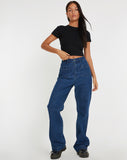 Image of Retro Pocket Flare Jeans in 90's Indigo