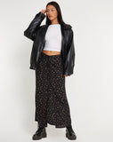 Image of Rima Maxi Skirt in Pretty Petal Black