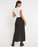 Image of Rima Maxi Skirt in Pretty Petal Black