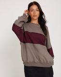 Image of Samara Sweatshirt in Cloudburst Oxblood Black