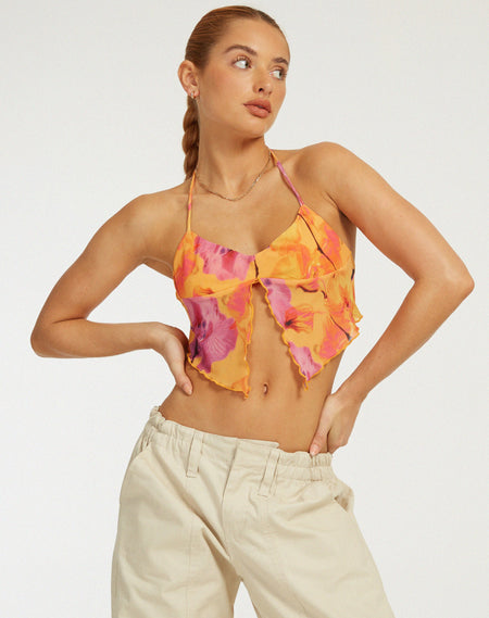 Kouna Bandeau Crop Top and Shrug Set in Apricot