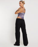 image of Shindu Printed Mesh Top in Smokey Gradients Purple