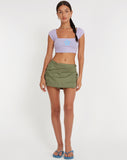 image of Sidra Crop Top in Lilac Cute Daisy Blue