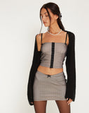 image of Sikka Corset Top in Black Mesh