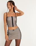 image of Sikka Corset Top in Black Mesh