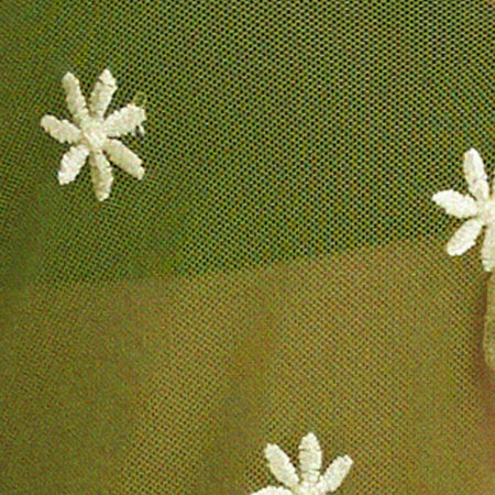 Sujata Cardi in Moss Green Custard Daisy Embro