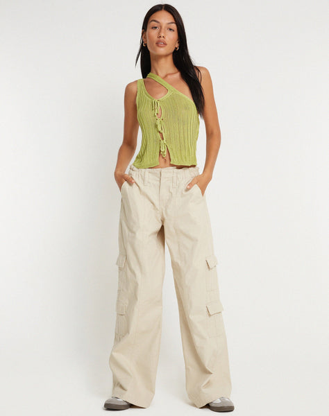 image of Tapa Cutout Top in Lime