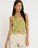 image of Tapa Cutout Top in Lime