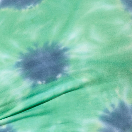 Tindy Crop Top in Green Blue Flower Tie Dye