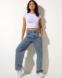 Tinlo Crop Top in Lilac White Tie Dye Circle