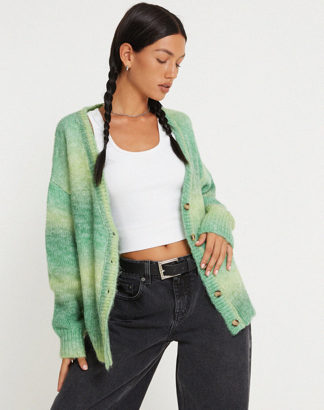 Image of Uriela Cardi in Wool Green