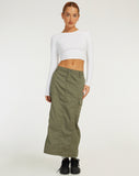 image of Widya Cargo Maxi Skirt in Dark Olive