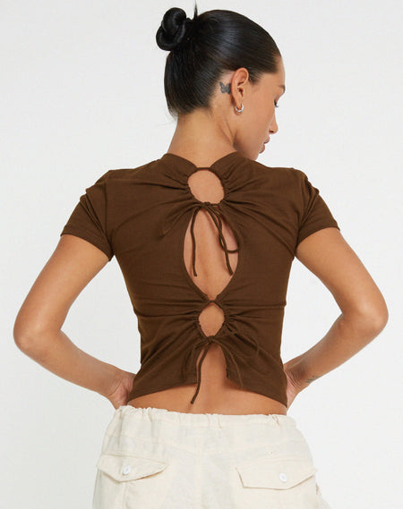 Shae Bandeau Top in Cocoa