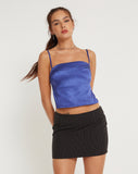 Image of Reta Crop Top in Satin Spectrum Blue