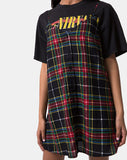 Sanna Slip Dress in Plaid Red Green Yellow and Black