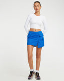 image of Rhory Mini Cargo Skirt in Aqua Blue