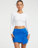 image of Rhory Mini Cargo Skirt in Aqua Blue