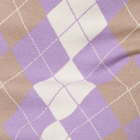 Riani Skirt in Argyle Lilac Cream Tan