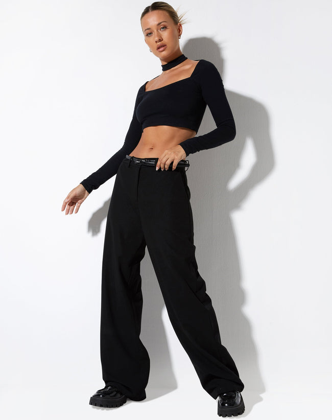 image of Ribus Crop Top in Black