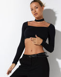 image of Ribus Crop Top in Black