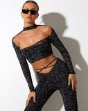 Image of Ribus Crop Top in Tribal Flock