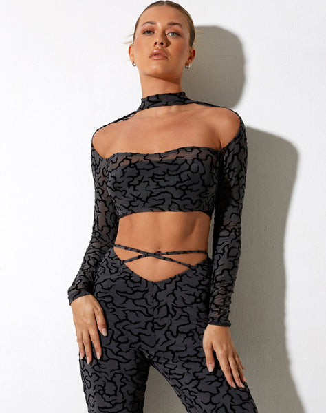 Image of Ribus Crop Top in Tribal Flock