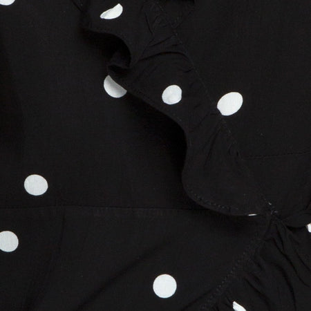 Rica Skater Dress in Black and White Polkadot