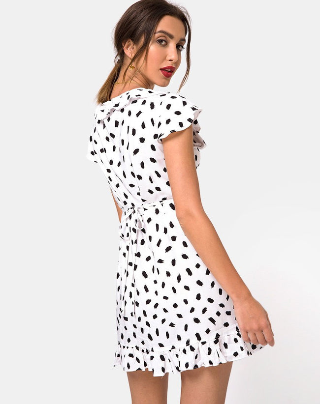 Rica Dress in Diana Dot White