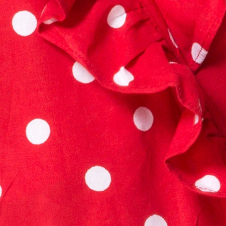 Rica Skater Dress in Medium Polka Red and White