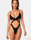 Riko Swimsuit in Matte Black