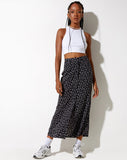 Image of Rima Midi Skirt in Dark Base Floral Black