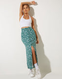 Image of Rima Midi Skirt in Floral Field Green